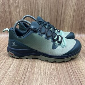 Salomon Vaya Trekking Hiking Shoes Womens Size 7.5 Green Gables Spruce